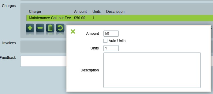 Select Charges for Work Order