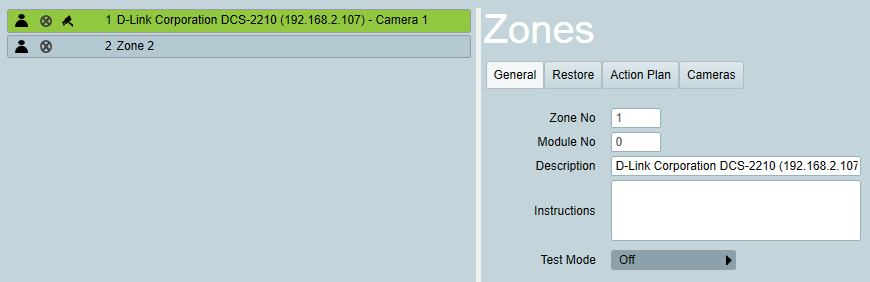 Zone Settings in Patriot